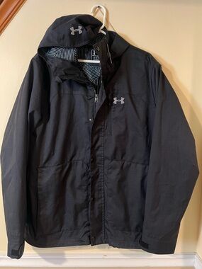 EUC Under Armour Jacket Men’s Large Cold Gear Infrared Storm 2 Ski Snow
